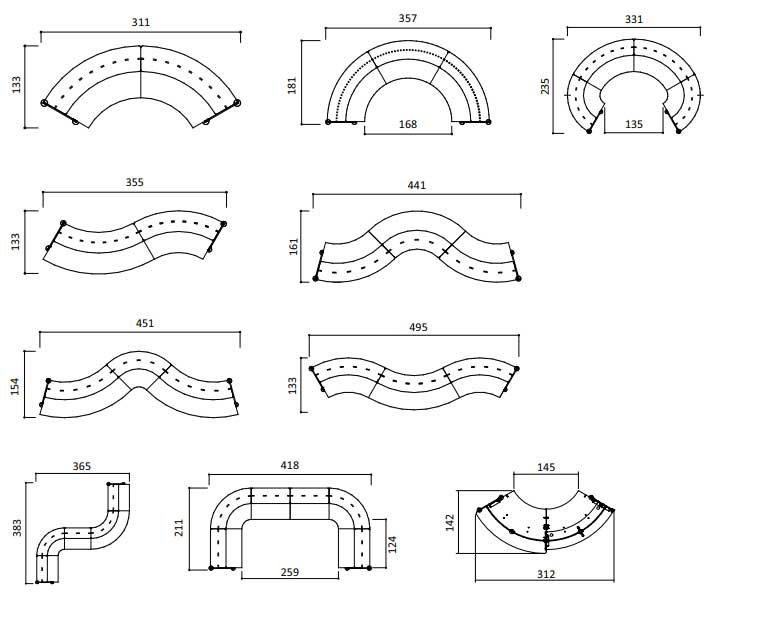 GLASS-curvy-receptions-Some-Configurations