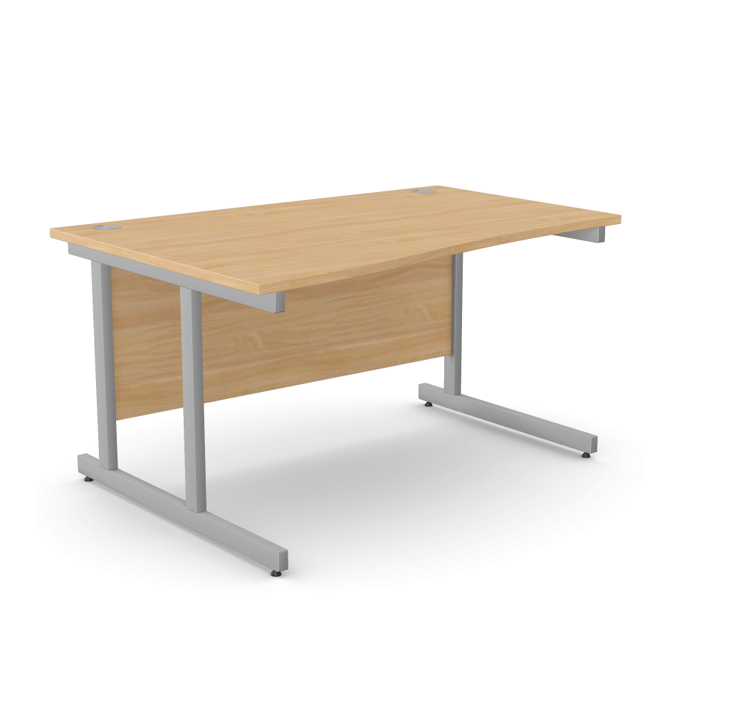 Ashford Metal Cantilever Leg Wave Desk B2B Office Interiors