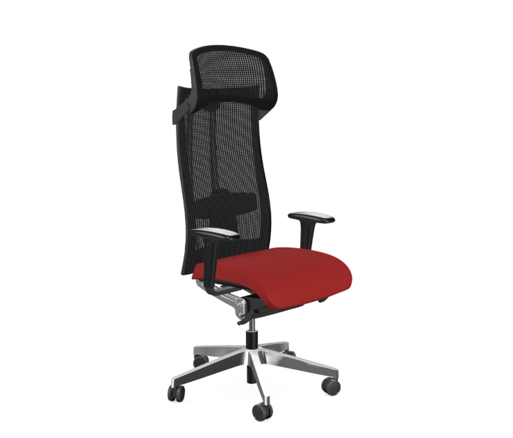Action 105SF Mesh High Back Operators Chair With Synchro Mechanism and Headrest 1 Action Chair with Headrest
