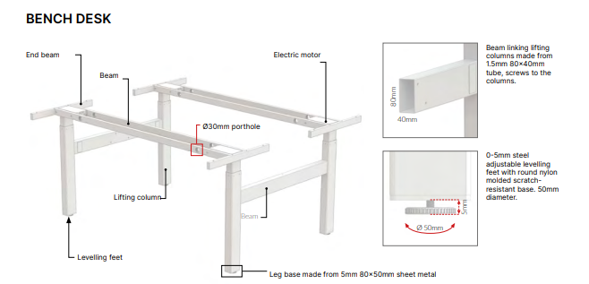 HEIGHT ADJUSTABLE desk Up&Up