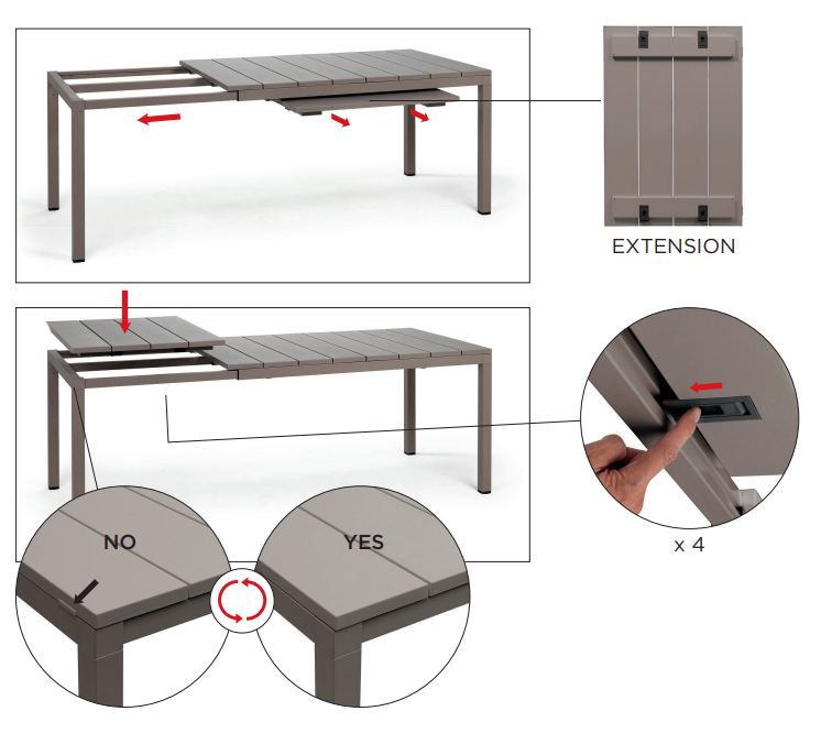 RIO extendable outdoor table