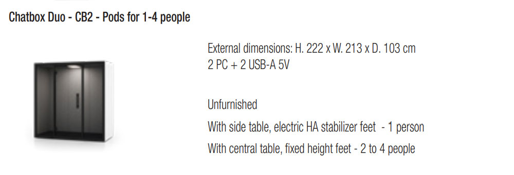 EOL Chatbox Acoustic Box Duo dimensions