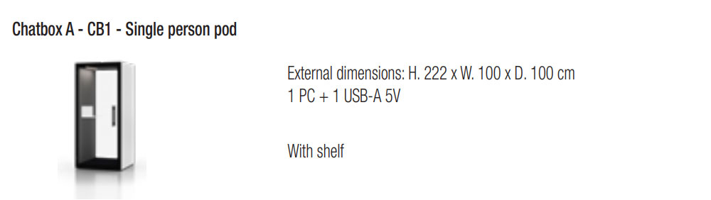 EOL Chatbox Acoustic Box Uno dimensions