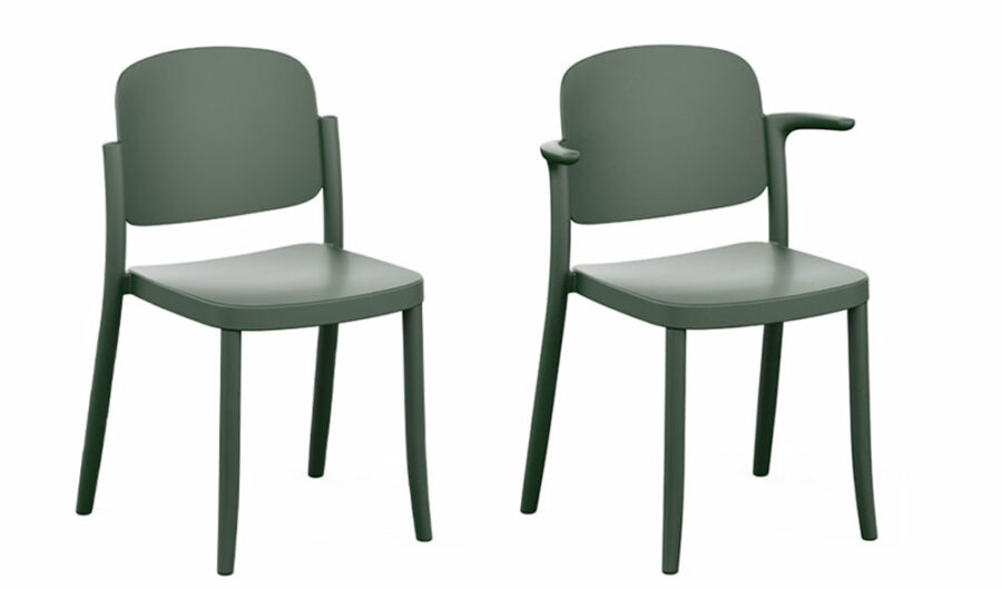 LINE Modern Bistro Chair outdoors and indoors