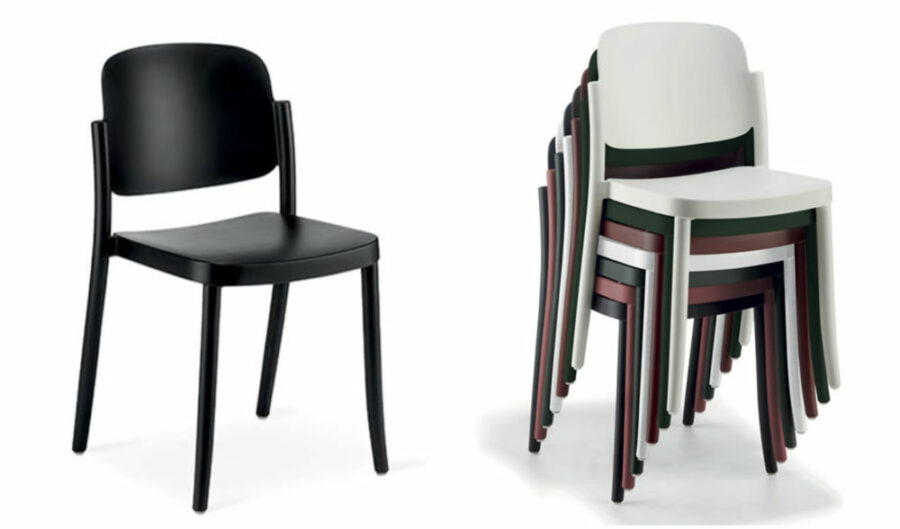 LINE Modern Bistro Chair outdoors and indoors