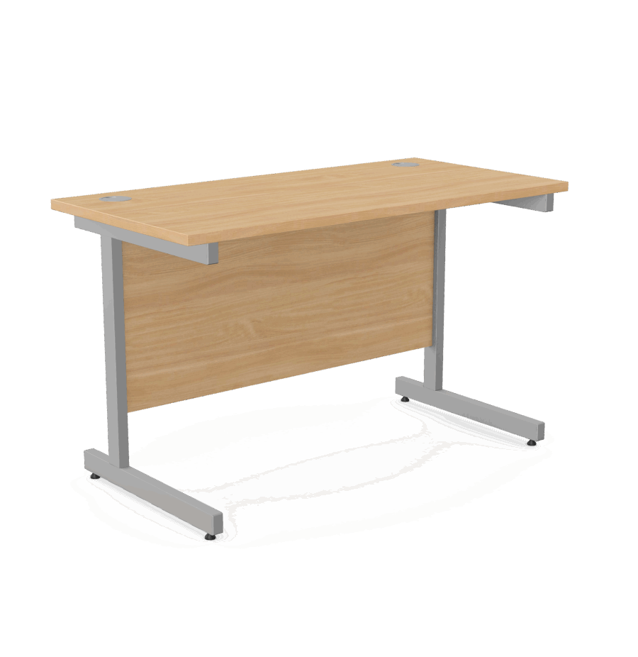 Ashford Metal Leg Straight Desk 600