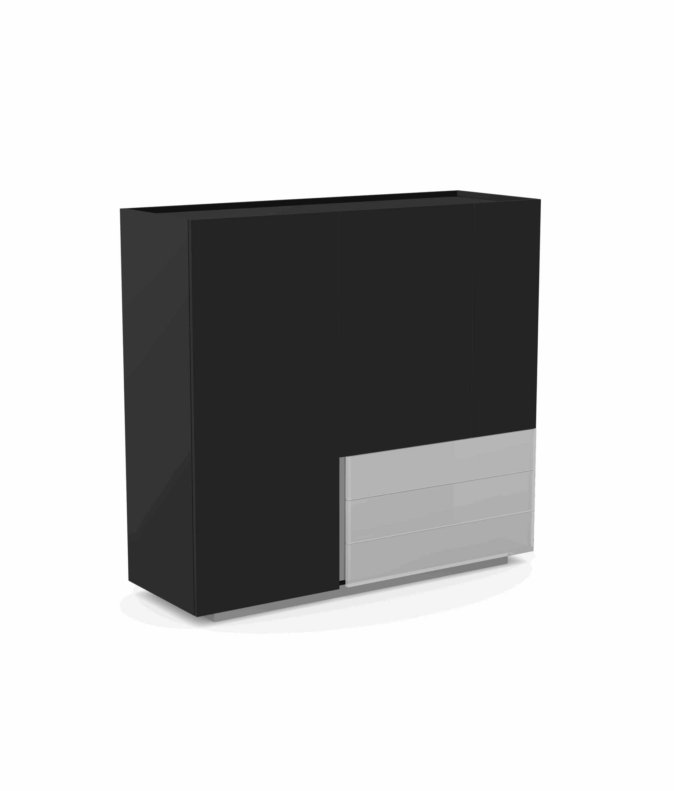 Ostin Cabinets, High Capacity Storage with Sleek Linear Visual Effect 1 Ostin Cabinets, High Capacity Storage with Sleek Linear Visual Effect