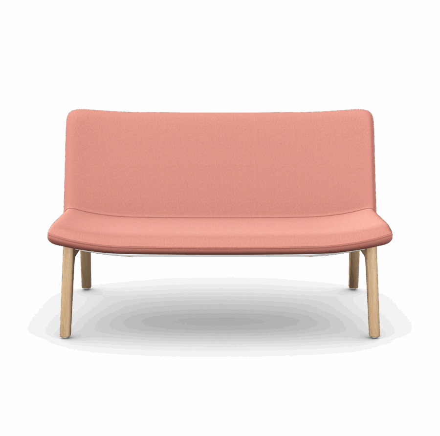 JASPA - Two Seat Sofa, 4 Wooden Legs