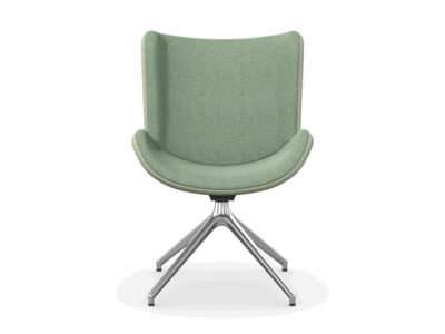 harpa pyramidal aluminium base chair