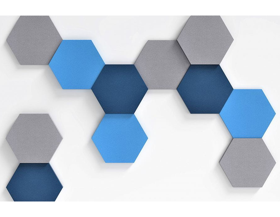 FLUFFO Hexa - Soft Acoustic Wall Panels 3 Fluffo Acoustic Wall Panels