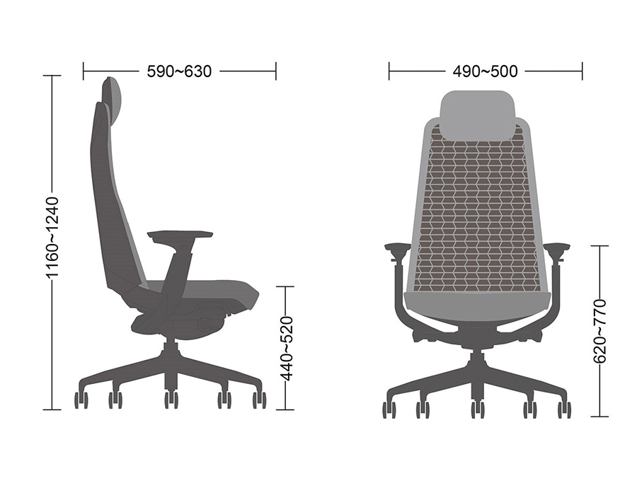 Aluminum Executive Ergonomic Office Chair