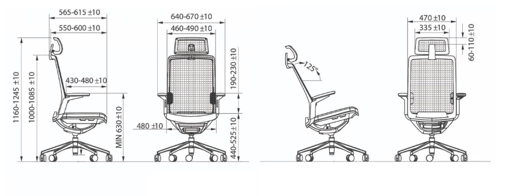 Silver Executive Ergonomic Mesh Office Chair