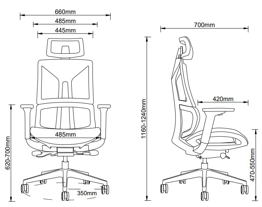 Tin Full Task Operator Ergonomic Mesh Office Chair