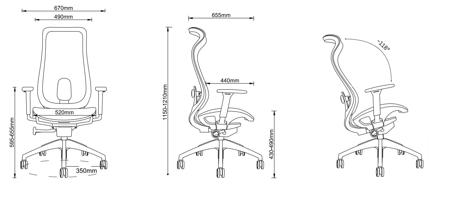 Cobalt Task Operator Ergonomic Mesh Office Chair